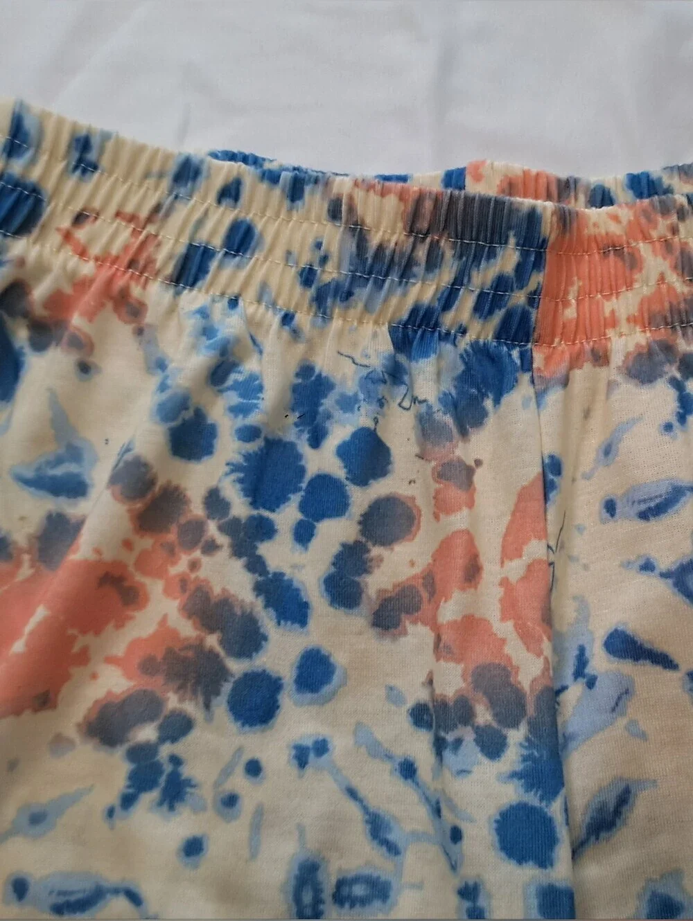 Cat & Jack Tie-Dye Pajama Shorts in Cream, Blue & Orange